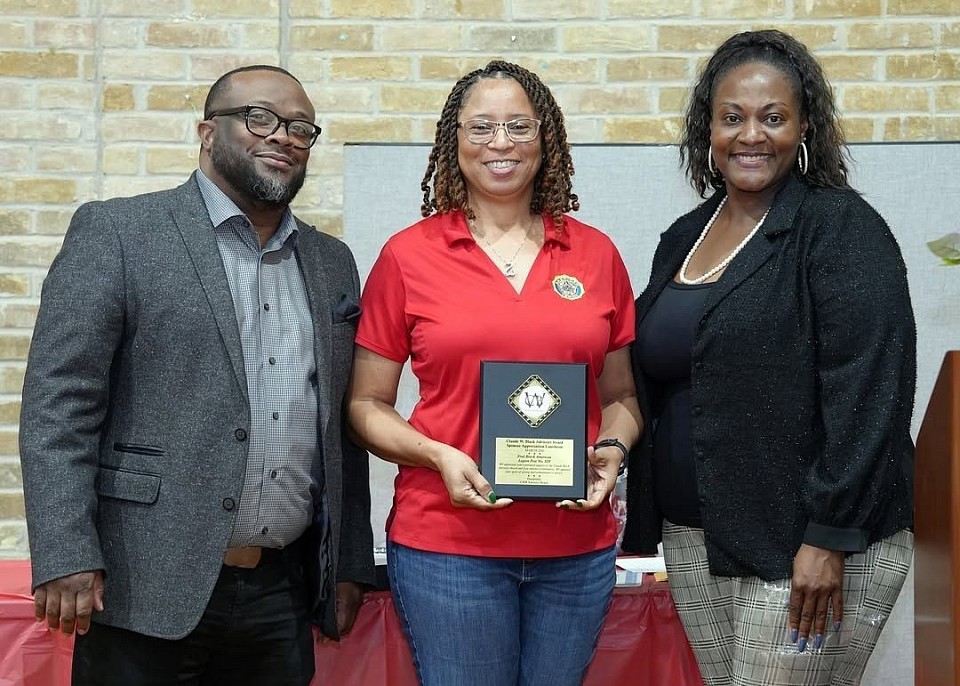 SAN ANTONIO – (March 20, 2026) – Post Commander Amanda Parham of Fred Brock American Legion Post 828 was presented with a plaque of appreciation for the post’s annual support of the Claude W. Black Center Advisory Board during an appreciation luncheon at the Claude W. Black Community Center. The event allowed the Advisory Board the opportunity to personally thank their sponsors and volunteers. (Photo by Past CDR Burrell Parmer)
